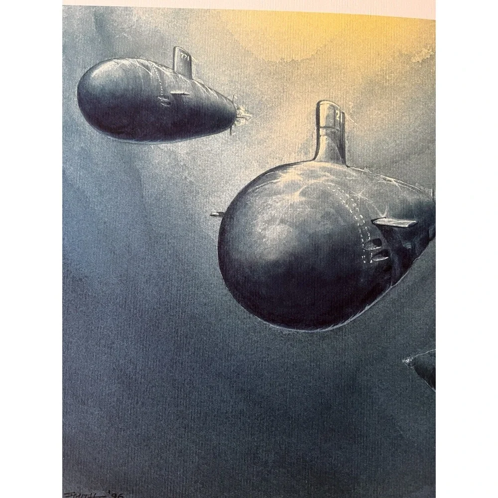 Electric Boat Gurden Smith Submarine Print USS Seawolf Columbia Louisiana